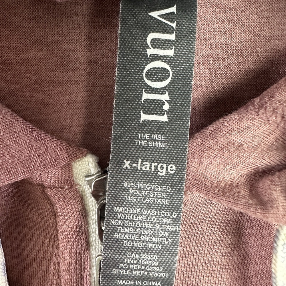 Vuori Zip-Up Halo Performance Hoodie 2.0 Womens Size XL Mauve Pink - Picture 3 of 10